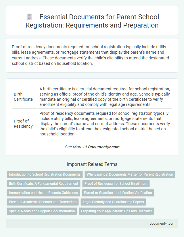 Essential Documents for Parent School Registration: Requirements and Preparation