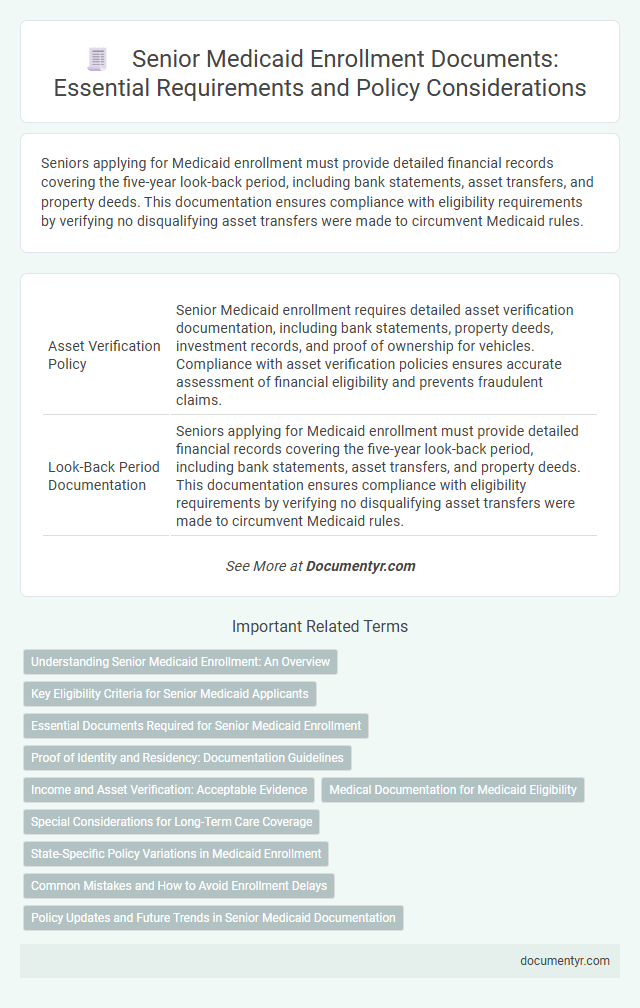 Senior Medicaid Enrollment Documents: Essential Requirements and Policy Considerations