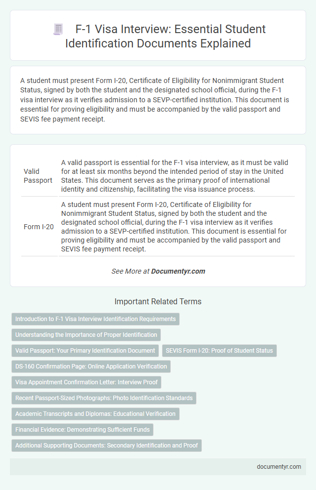 F-1 Visa Interview: Essential Student Identification Documents Explained
