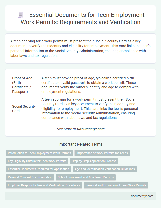 Essential Documents for Teen Employment Work Permits: Requirements and Verification