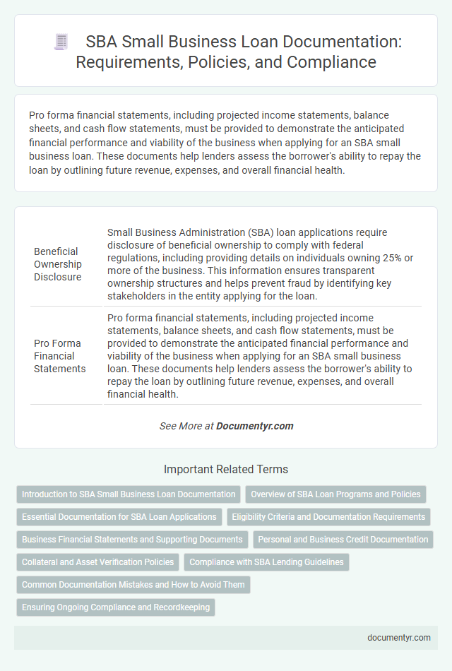 SBA Small Business Loan Documentation: Requirements, Policies, and Compliance
