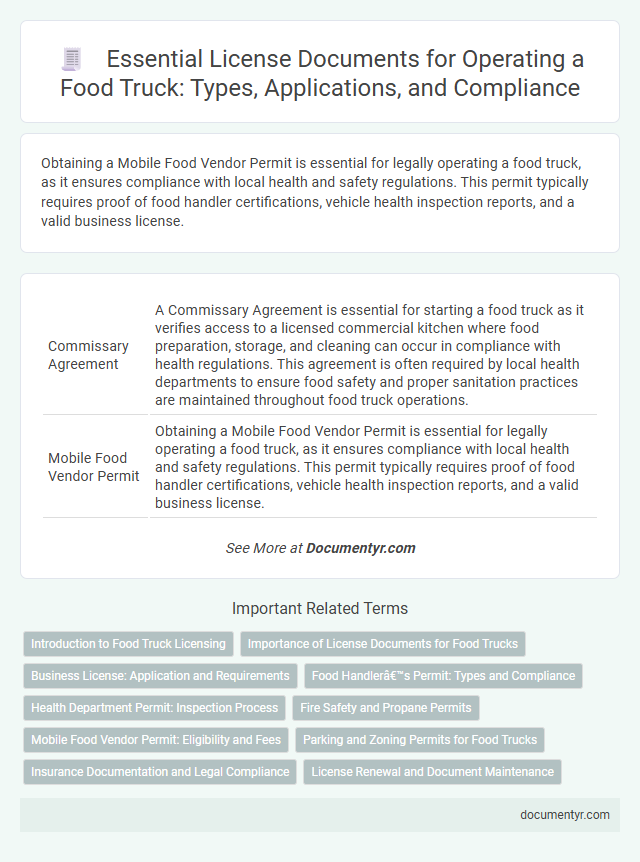 Essential License Documents for Operating a Food Truck: Types, Applications, and Compliance