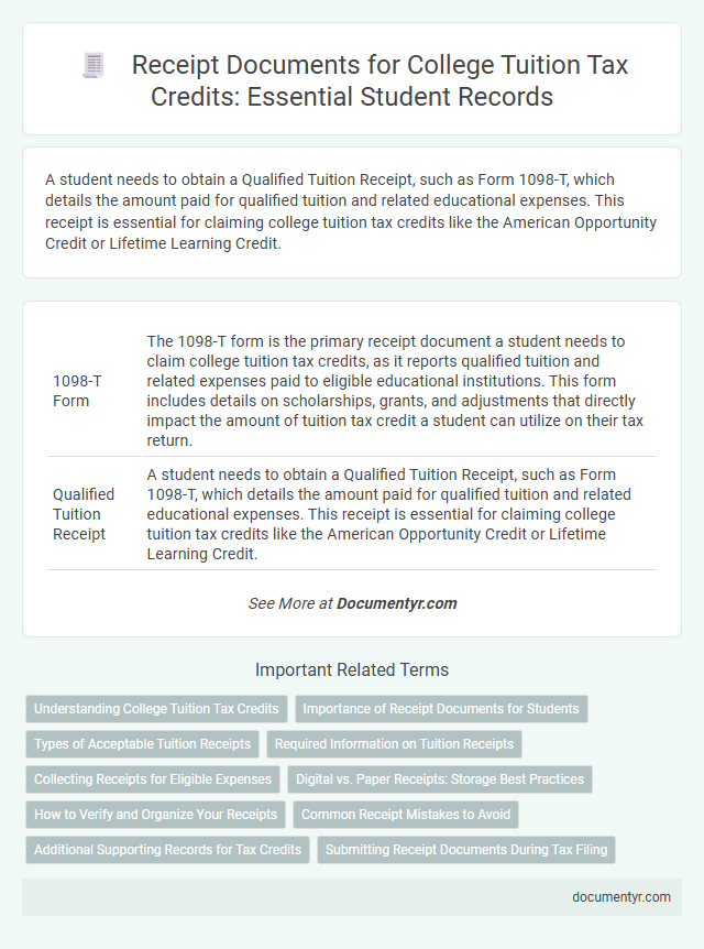 Receipt Documents for College Tuition Tax Credits: Essential Student Records