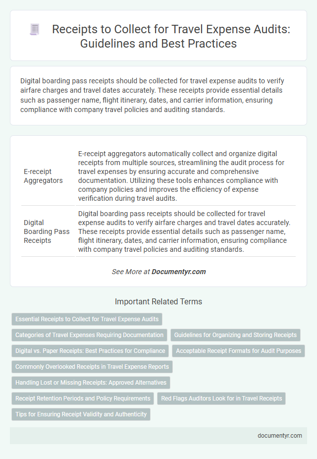 Receipts to Collect for Travel Expense Audits: Guidelines and Best Practices