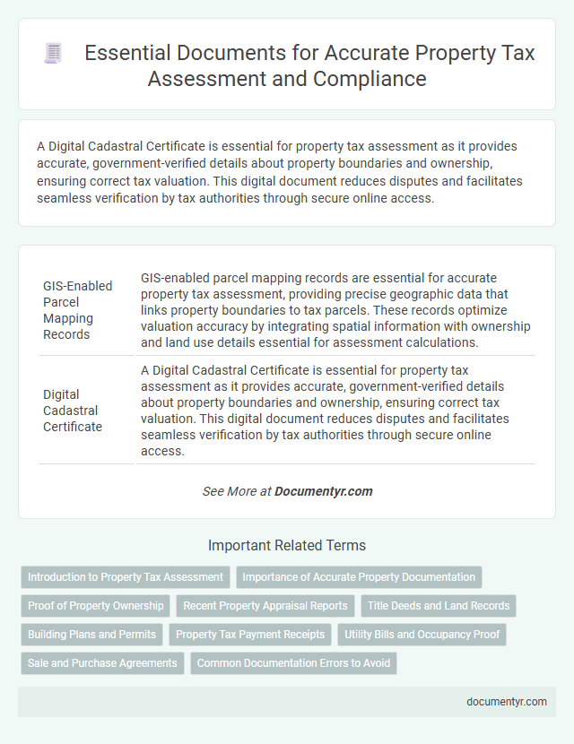 Essential Documents for Accurate Property Tax Assessment and Compliance