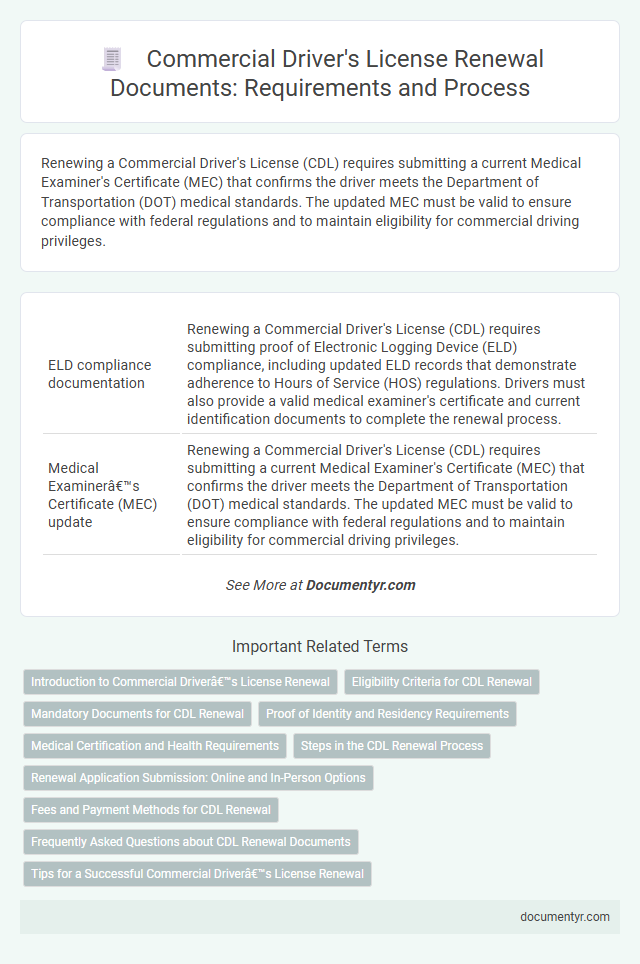 Commercial Driver's License Renewal Documents: Requirements and Process