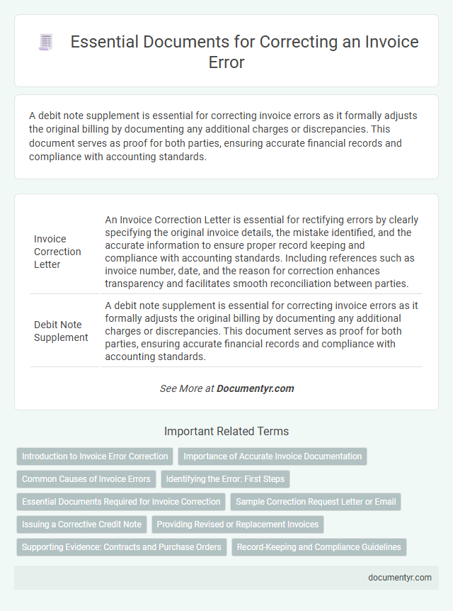 Essential Documents for Correcting an Invoice Error