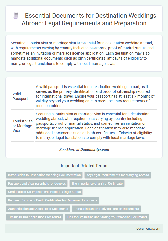 Essential Documents for Destination Weddings Abroad: Legal Requirements and Preparation