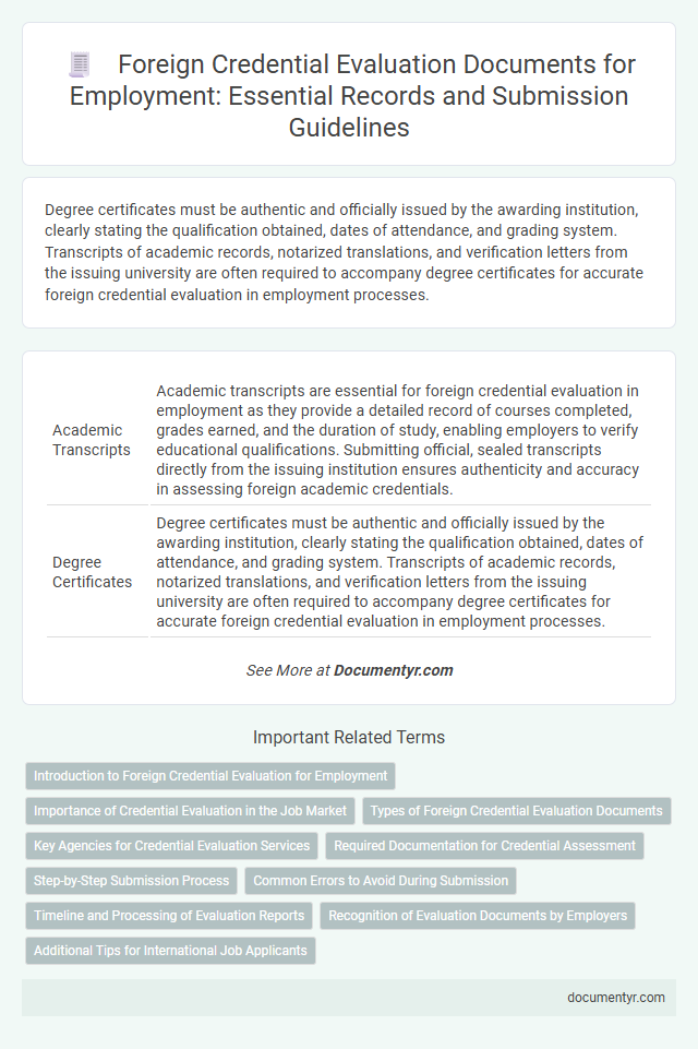 Foreign Credential Evaluation Documents for Employment: Essential Records and Submission Guidelines