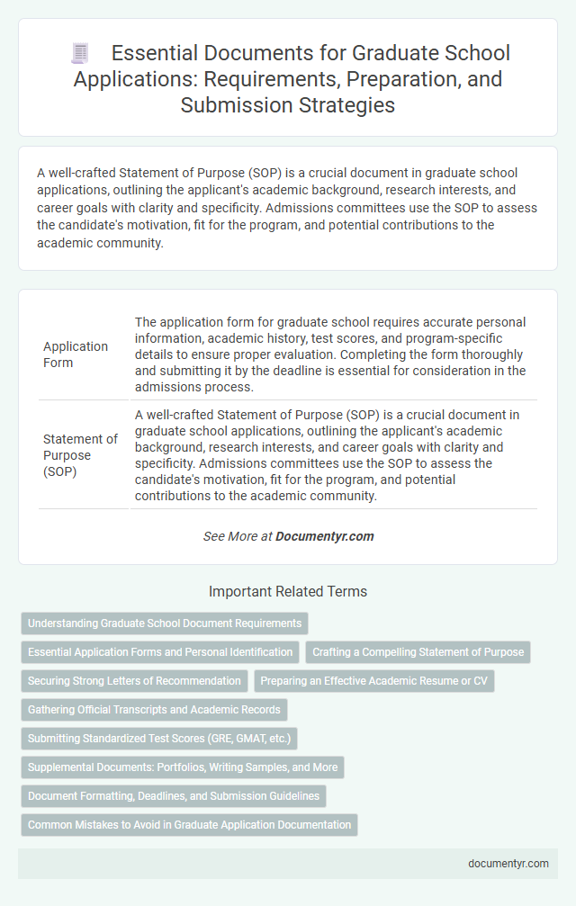 Essential Documents for Graduate School Applications: Requirements, Preparation, and Submission Strategies