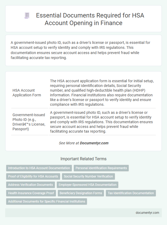 Essential Documents Required for HSA Account Opening in Finance