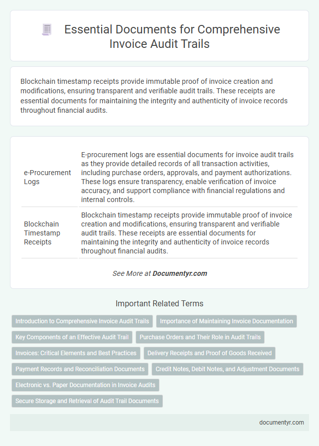 Essential Documents for Comprehensive Invoice Audit Trails