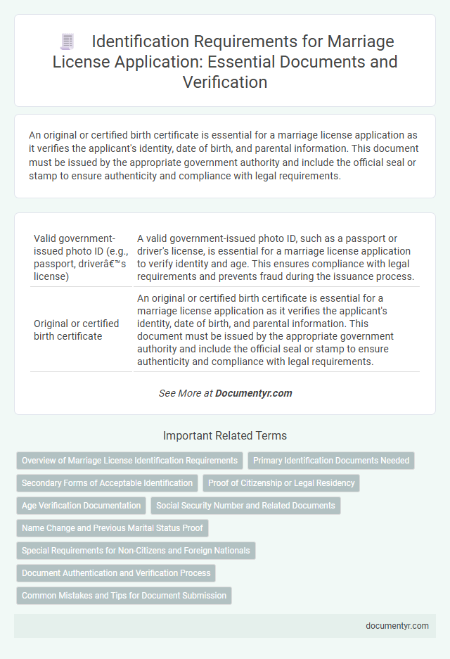 Identification Requirements for Marriage License Application: Essential Documents and Verification