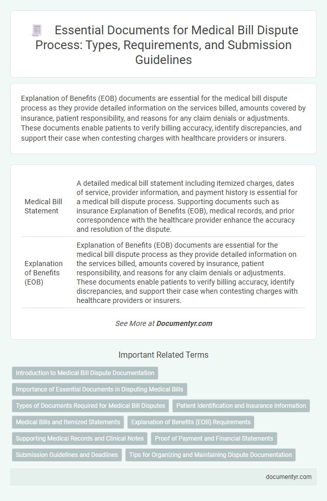 Essential Documents for Medical Bill Dispute Process: Types, Requirements, and Submission Guidelines