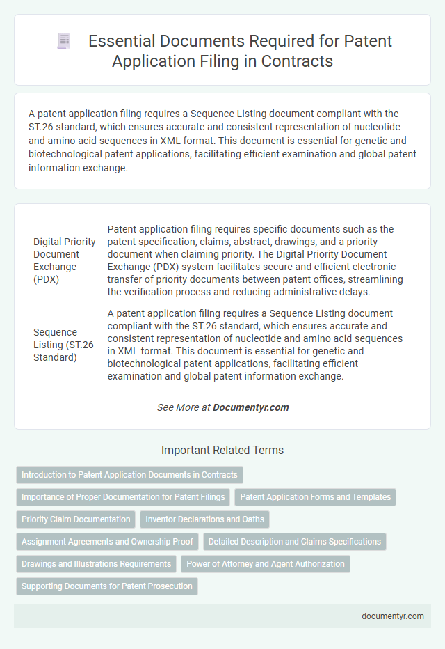 Essential Documents Required for Patent Application Filing in Contracts