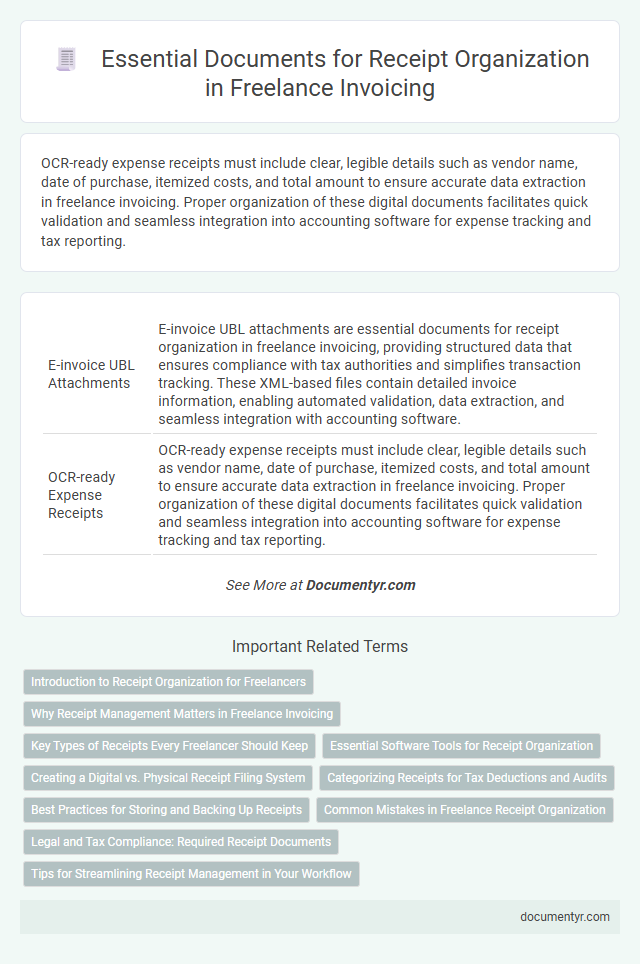 Essential Documents for Receipt Organization in Freelance Invoicing