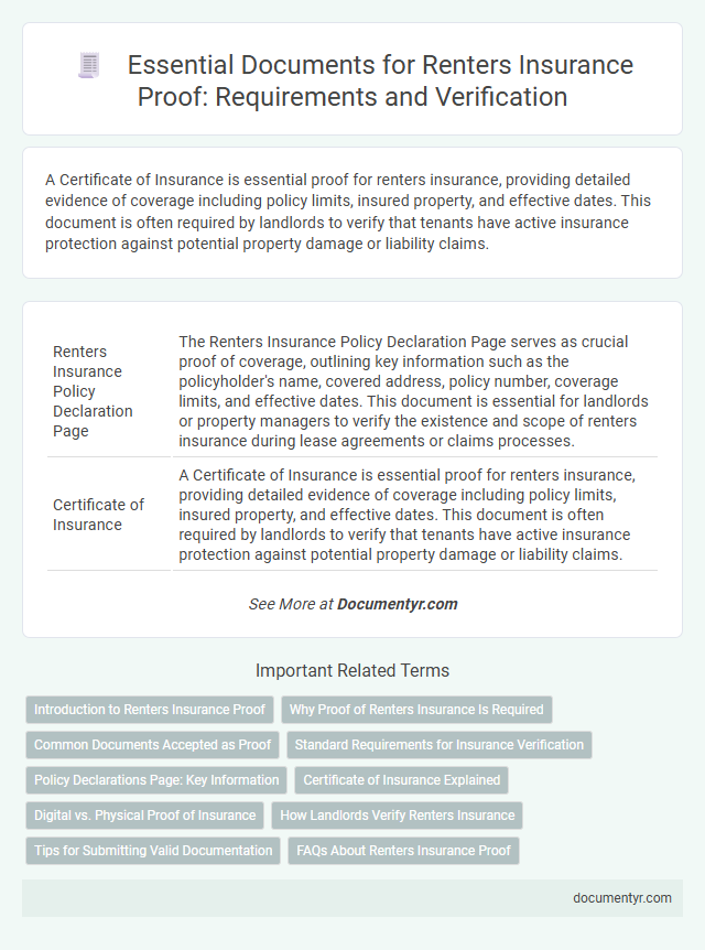 Essential Documents for Renters Insurance Proof: Requirements and Verification