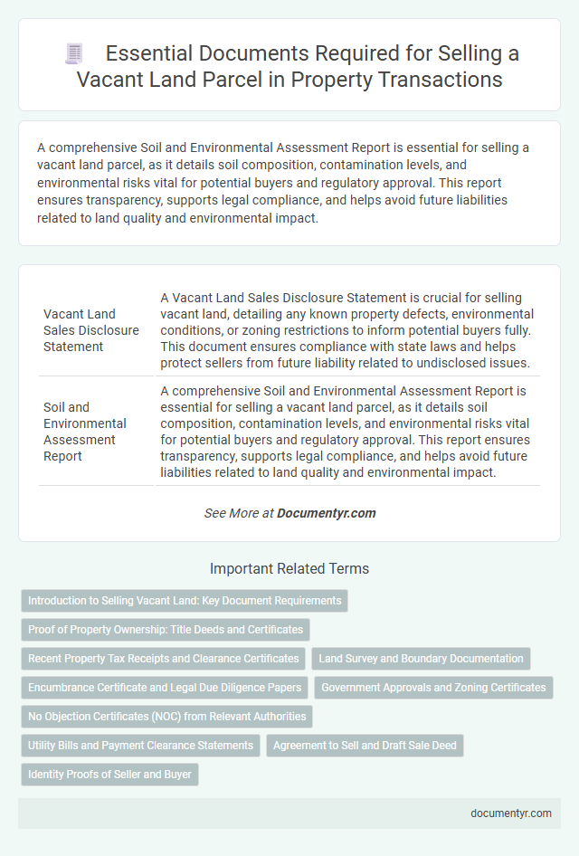 Essential Documents Required for Selling a Vacant Land Parcel in Property Transactions