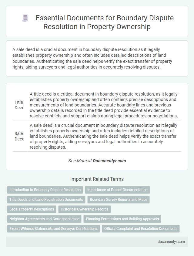 Essential Documents for Boundary Dispute Resolution in Property Ownership