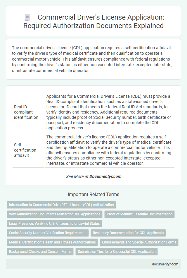 Commercial Driver's License Application: Required Authorization Documents Explained