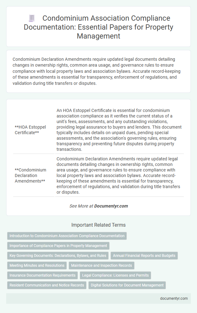 Condominium Association Compliance Documentation: Essential Papers for Property Management