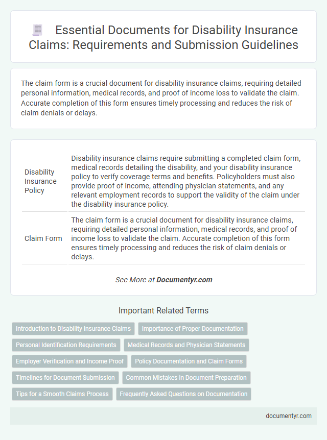 Essential Documents for Disability Insurance Claims: Requirements and Submission Guidelines