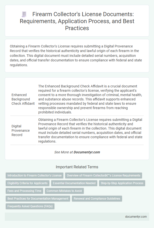 Firearm Collector's License Documents: Requirements, Application Process, and Best Practices