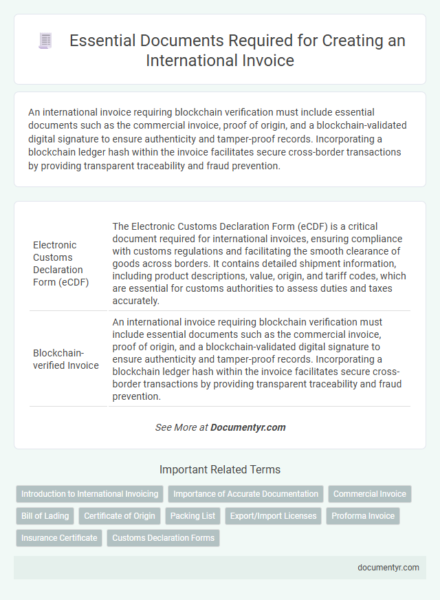 Essential Documents Required for Creating an International Invoice
