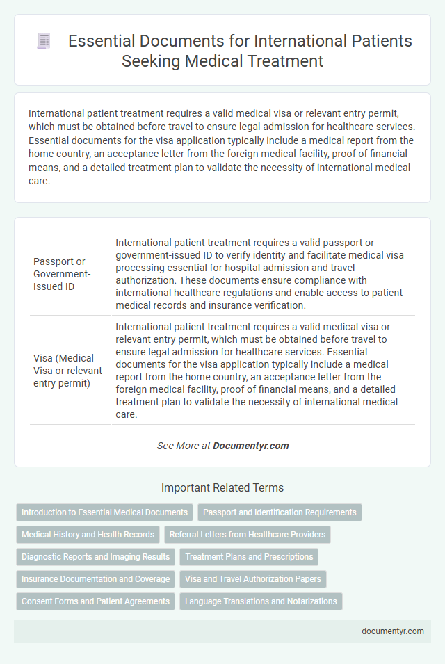 Essential Documents for International Patients Seeking Medical Treatment