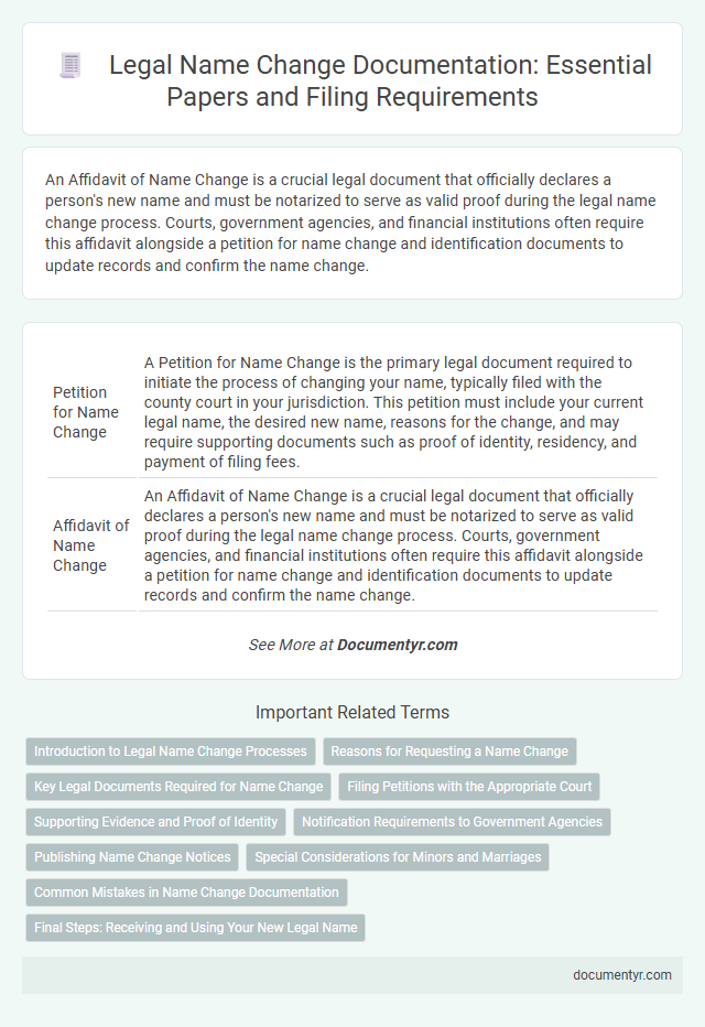 Legal Name Change Documentation: Essential Papers and Filing Requirements