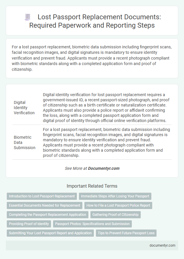 Lost Passport Replacement Documents: Required Paperwork and Reporting Steps