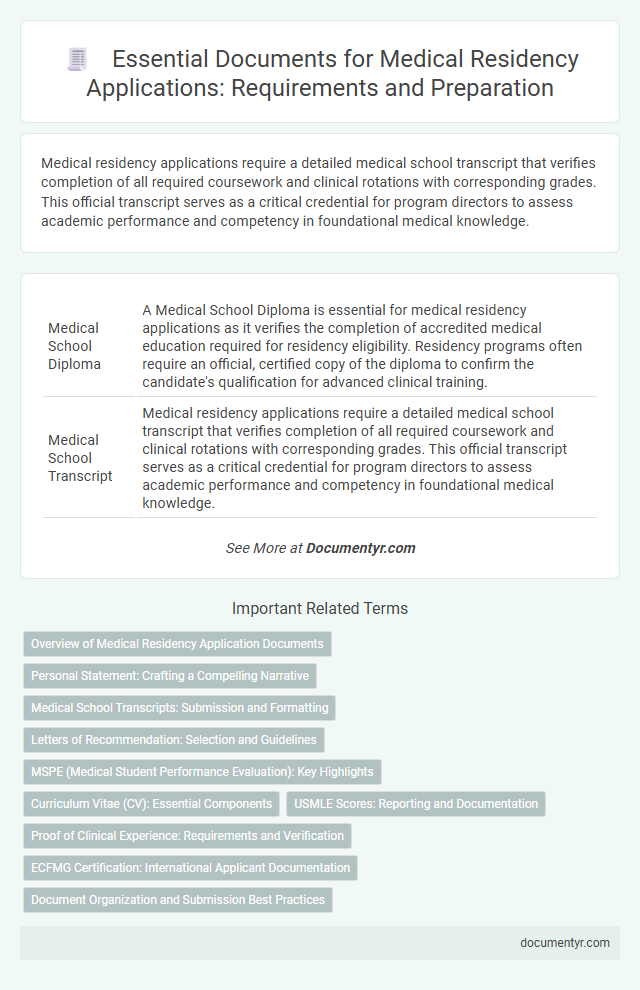 Essential Documents for Medical Residency Applications: Requirements and Preparation