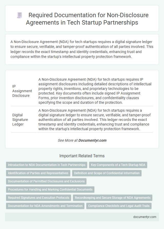 Required Documentation for Non-Disclosure Agreements in Tech Startup Partnerships