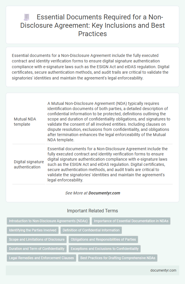 Essential Documents Required for a Non-Disclosure Agreement: Key Inclusions and Best Practices