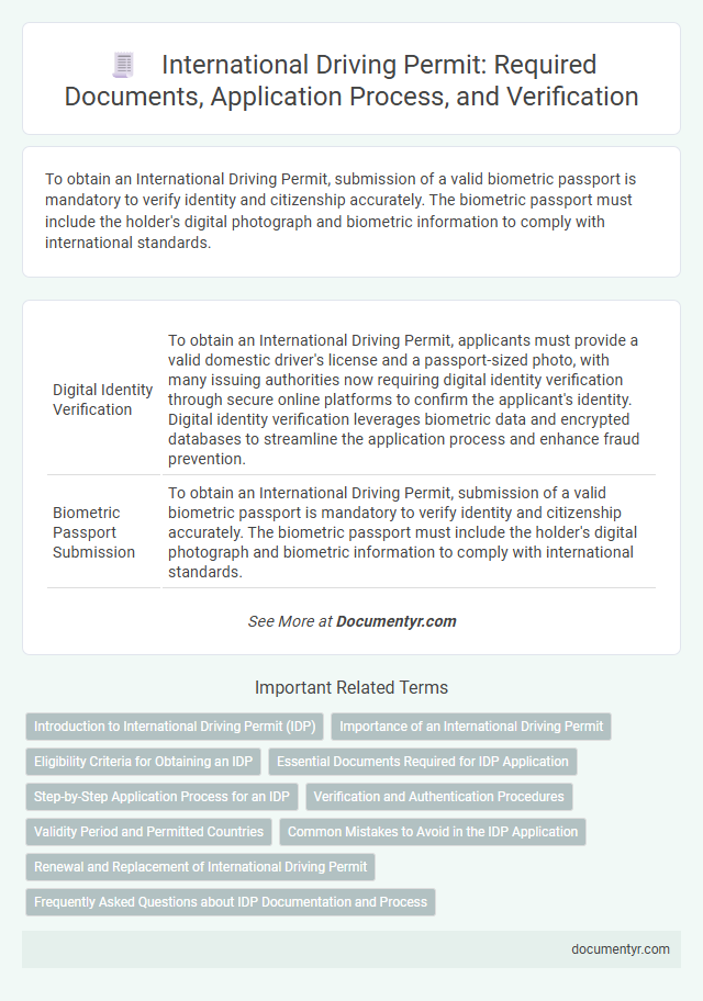 International Driving Permit: Required Documents, Application Process, and Verification