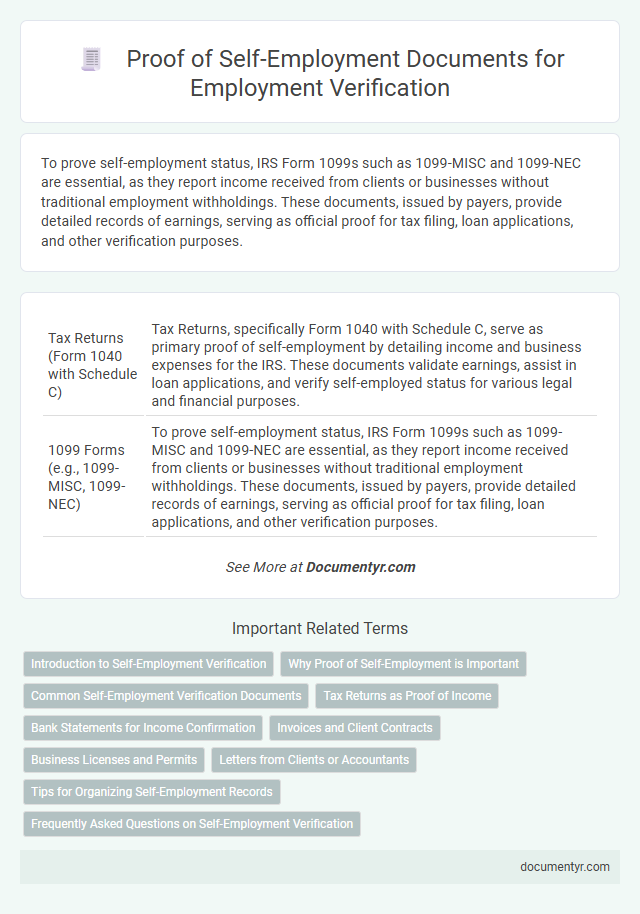 Proof of Self-Employment Documents for Employment Verification