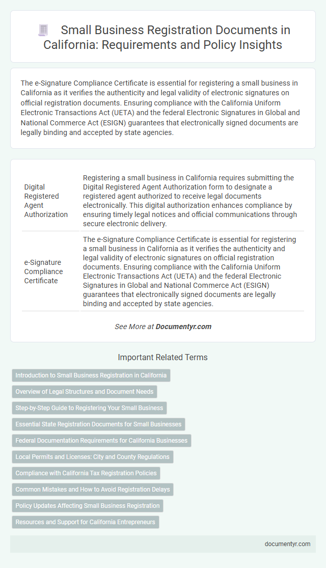 Small Business Registration Documents in California: Requirements and Policy Insights