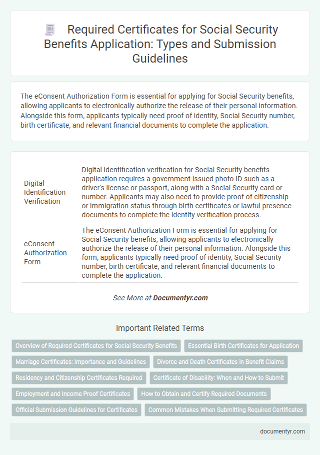 Required Certificates for Social Security Benefits Application: Types and Submission Guidelines