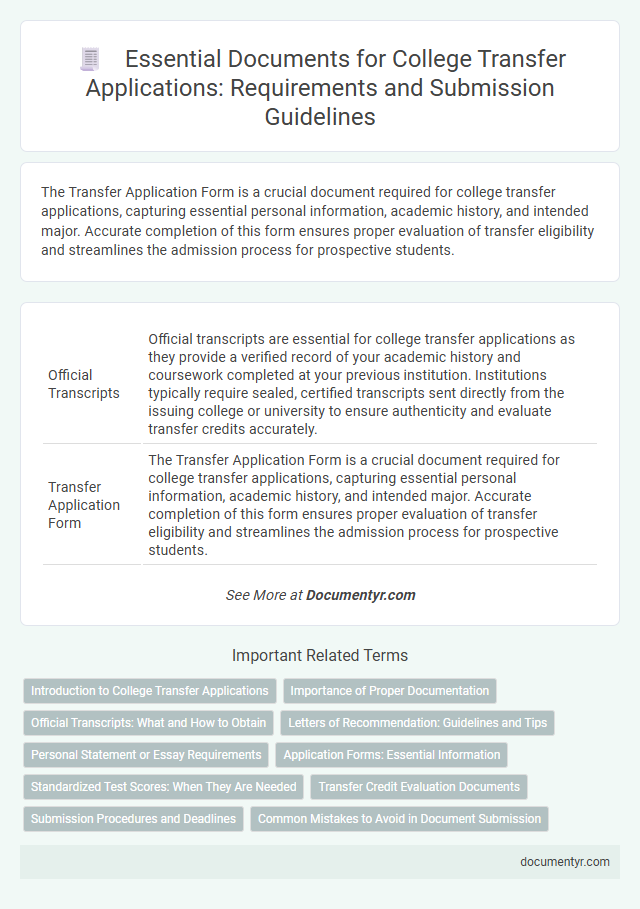 Essential Documents for College Transfer Applications: Requirements and Submission Guidelines