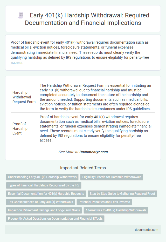 Early 401(k) Hardship Withdrawal: Required Documentation and Financial Implications
