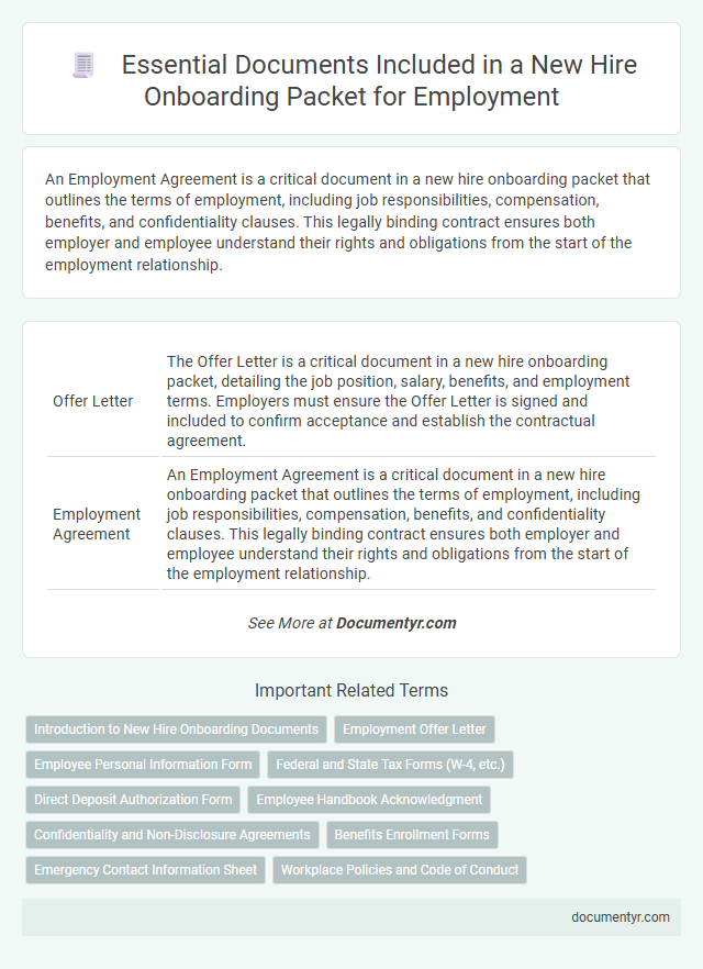 Essential Documents Included in a New Hire Onboarding Packet for Employment