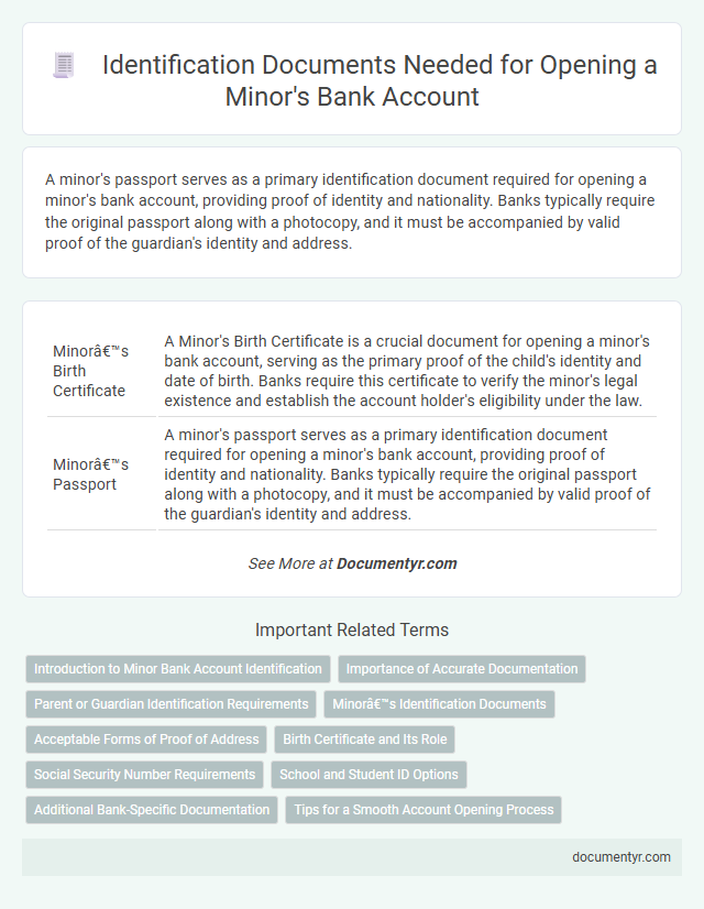Identification Documents Needed for Opening a Minor's Bank Account