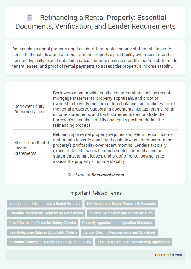 Refinancing a Rental Property: Essential Documents, Verification, and Lender Requirements