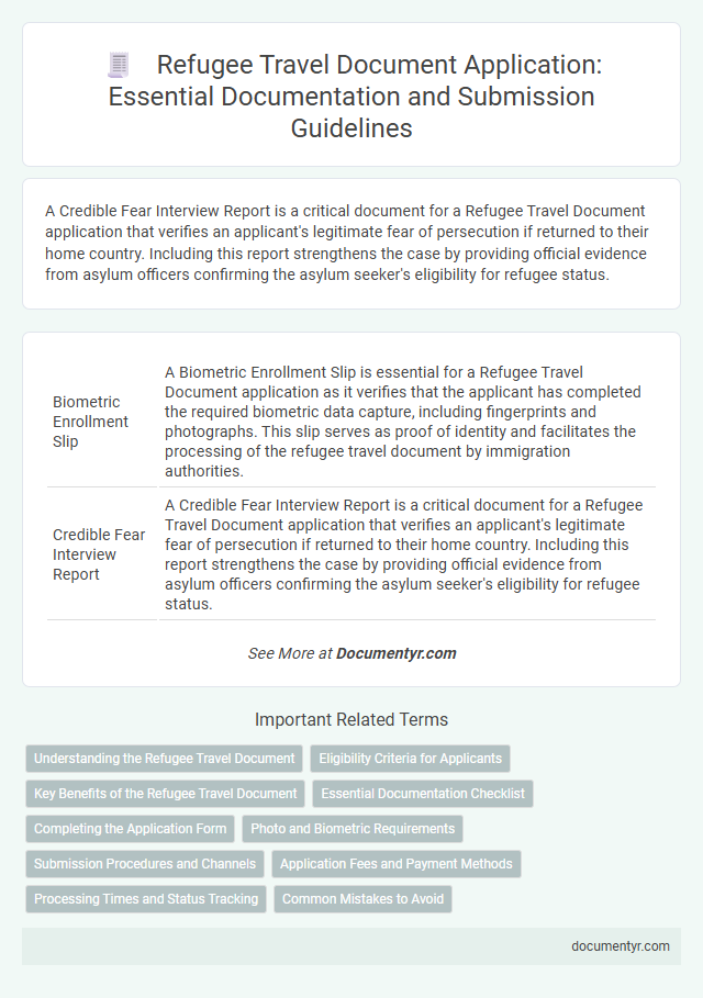 Refugee Travel Document Application: Essential Documentation and Submission Guidelines