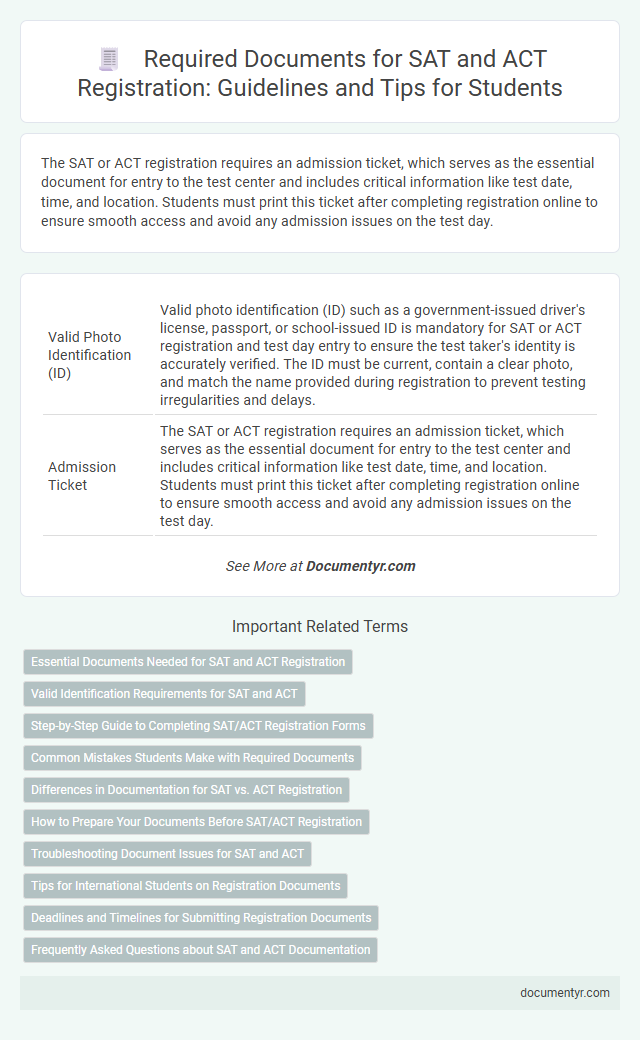 Required Documents for SAT and ACT Registration: Guidelines and Tips for Students