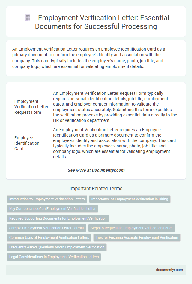 Employment Verification Letter: Essential Documents for Successful Processing