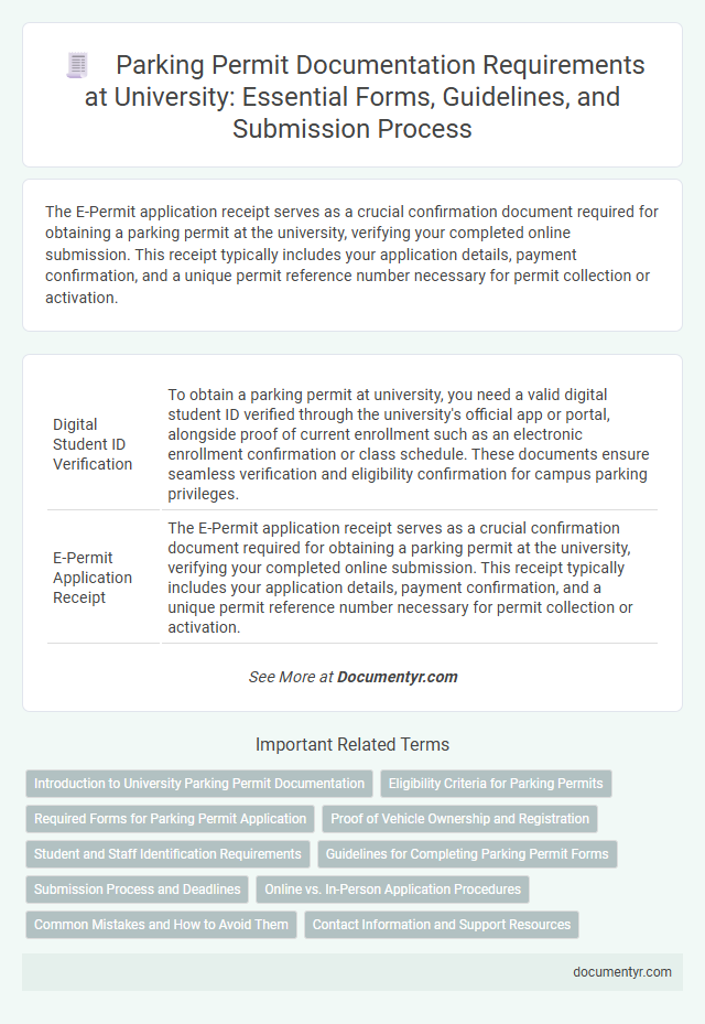 Parking Permit Documentation Requirements at University: Essential Forms, Guidelines, and Submission Process