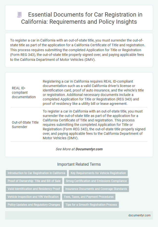 Essential Documents for Car Registration in California: Requirements and Policy Insights