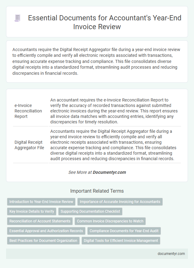 Essential Documents for Accountant's Year-End Invoice Review