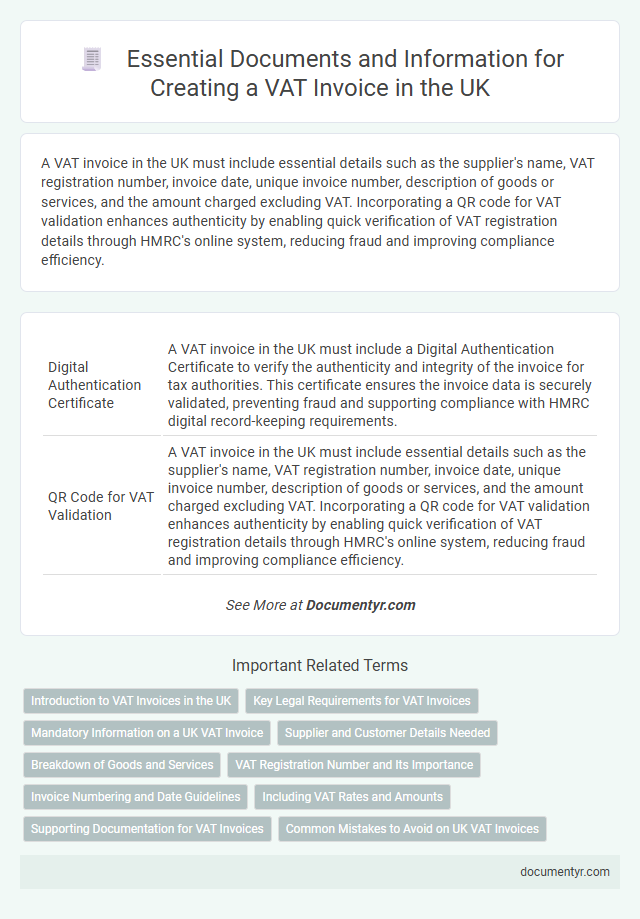 Essential Documents and Information for Creating a VAT Invoice in the UK